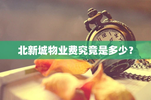 北新城物业费究竟是多少？