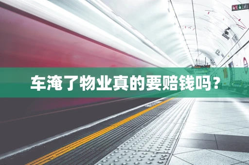车淹了物业真的要赔钱吗？