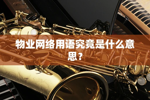 物业网络用语究竟是什么意思？