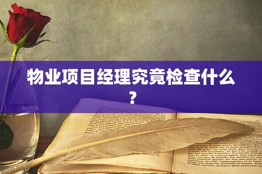 物业项目经理究竟检查什么？