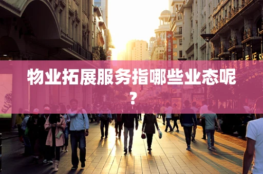 物业拓展服务指哪些业态呢？