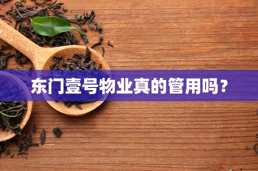 东门壹号物业真的管用吗？
