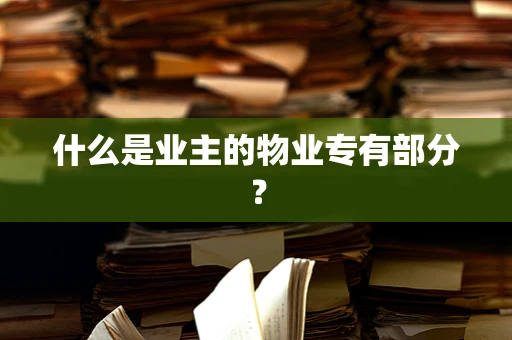 什么是业主的物业专有部分？
