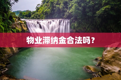 物业滞纳金合法吗？