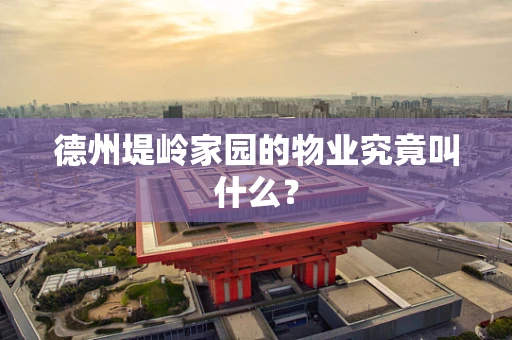 德州堤岭家园的物业究竟叫什么？