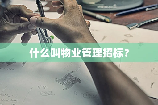 什么叫物业管理招标？