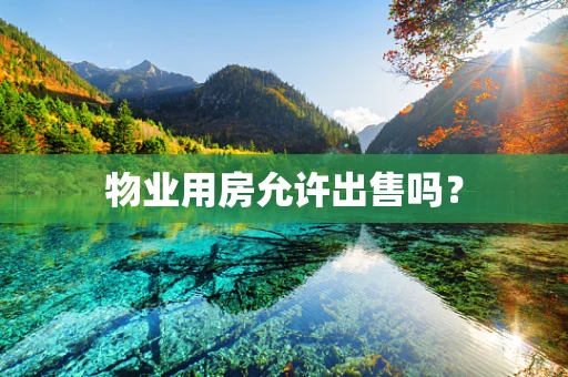 物业用房允许出售吗？