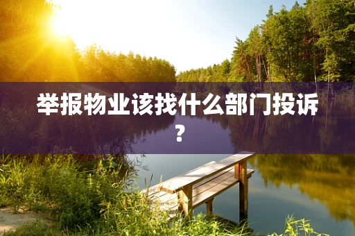 举报物业该找什么部门投诉？