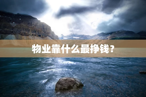 物业靠什么最挣钱？