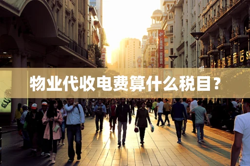 物业代收电费算什么税目？