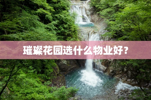 璀璨花园选什么物业好？