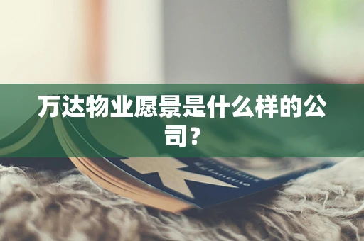 万达物业愿景是什么样的公司？
