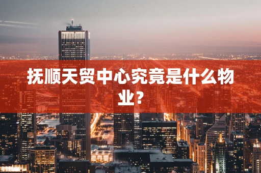 抚顺天贸中心究竟是什么物业？