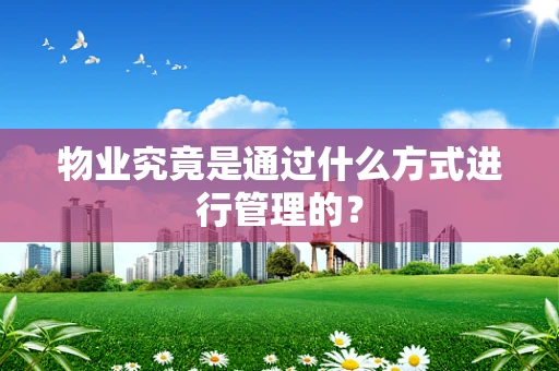 物业究竟是通过什么方式进行管理的？