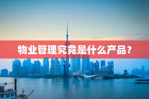 物业管理究竟是什么产品？