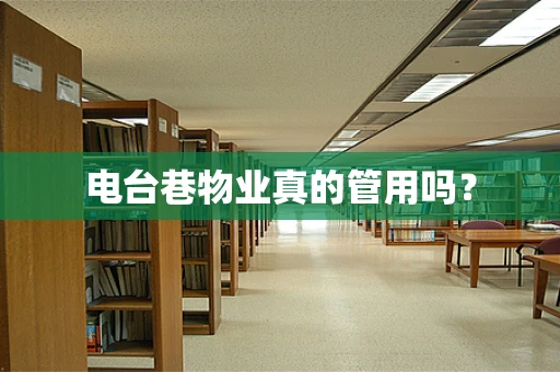 电台巷物业真的管用吗？