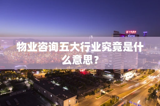 物业咨询五大行业究竟是什么意思？