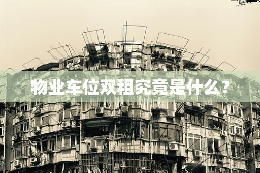 物业车位双租究竟是什么？