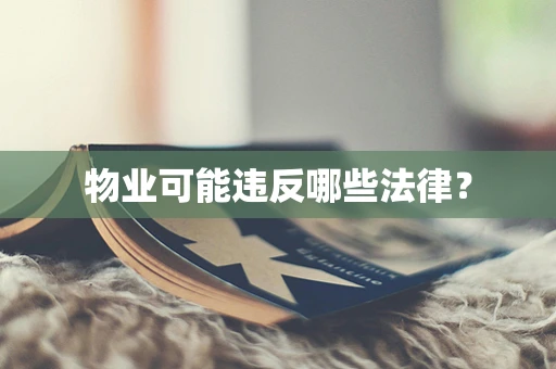 物业可能违反哪些法律？