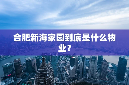 合肥新海家园到底是什么物业？