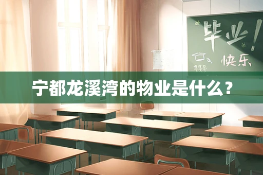宁都龙溪湾的物业是什么？