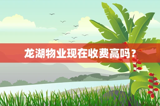 龙湖物业现在收费高吗？