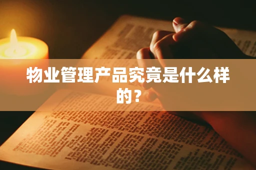 物业管理产品究竟是什么样的？
