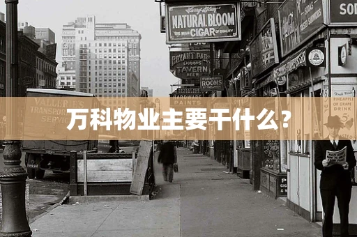 万科物业主要干什么？