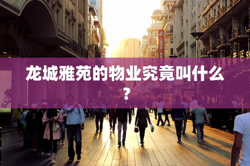 龙城雅苑的物业究竟叫什么？