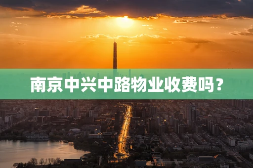 南京中兴中路物业收费吗？