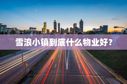 雪浪小镇到底什么物业好？