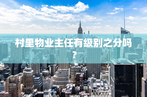 村里物业主任有级别之分吗？