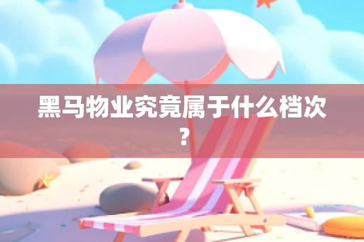 黑马物业究竟属于什么档次？