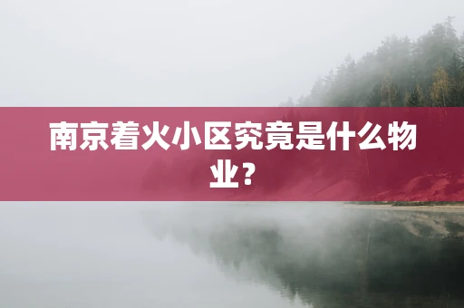 南京着火小区究竟是什么物业？