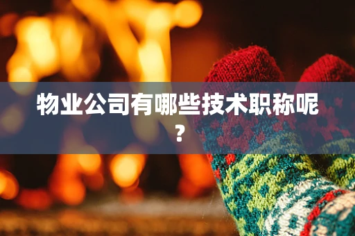 物业公司有哪些技术职称呢？