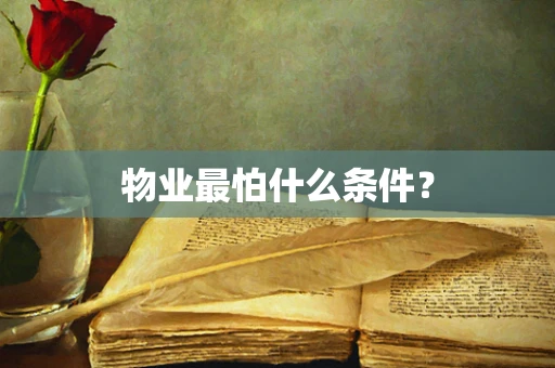 物业最怕什么条件？