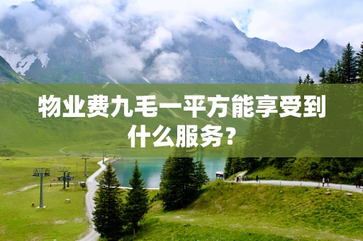 物业费九毛一平方能享受到什么服务？