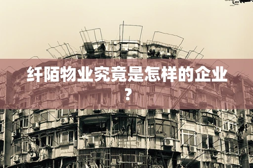 纤陌物业究竟是怎样的企业？
