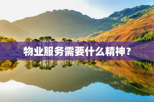 物业服务需要什么精神？