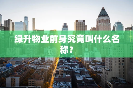绿升物业前身究竟叫什么名称？