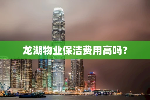 龙湖物业保洁费用高吗？