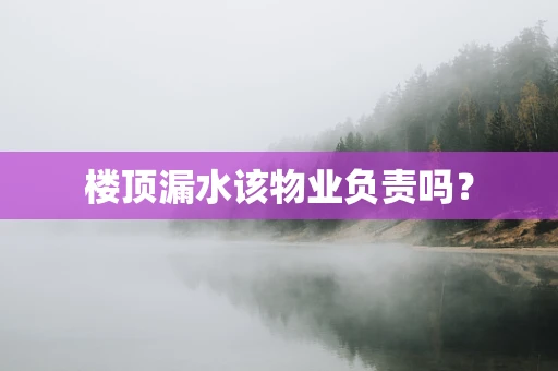 楼顶漏水该物业负责吗？